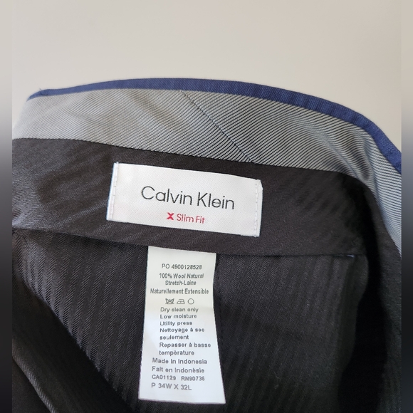 NWT Calvin Klein 34x32 Men’s ‘Jerome’ modern slimfit blue flat-front dre… - Picture 6 of 8